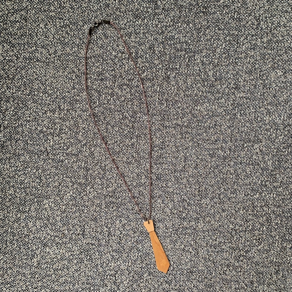 Wooden tie necklace